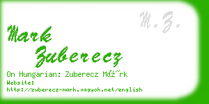 mark zuberecz business card